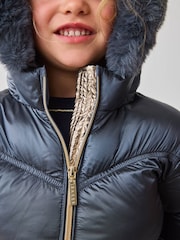 Baker by Ted Baker Shower Resistant Scallop Padded Coat With Detachable Bag - Image 8 of 22