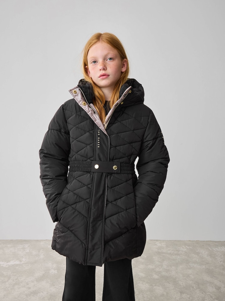 Schwarz - Baker by Ted Baker Shower Resistant Midweight Belted Padded Coat - Bild 1 von 18 Schwarz - Baker by Ted Baker Shower Resistant Midweight Belted Padded Coat - Bild 1 von 18