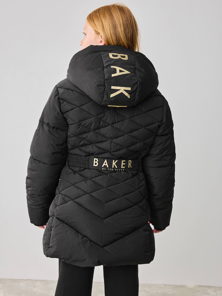Schwarz - Baker by Ted Baker Shower Resistant Midweight Belted Padded Coat - Bild 2 von 18 Schwarz - Baker by Ted Baker Shower Resistant Midweight Belted Padded Coat - Bild 2 von 18