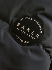 Baker by Ted Baker Shower Resistant Skirted Padded Black Coat - Image 12 of 16