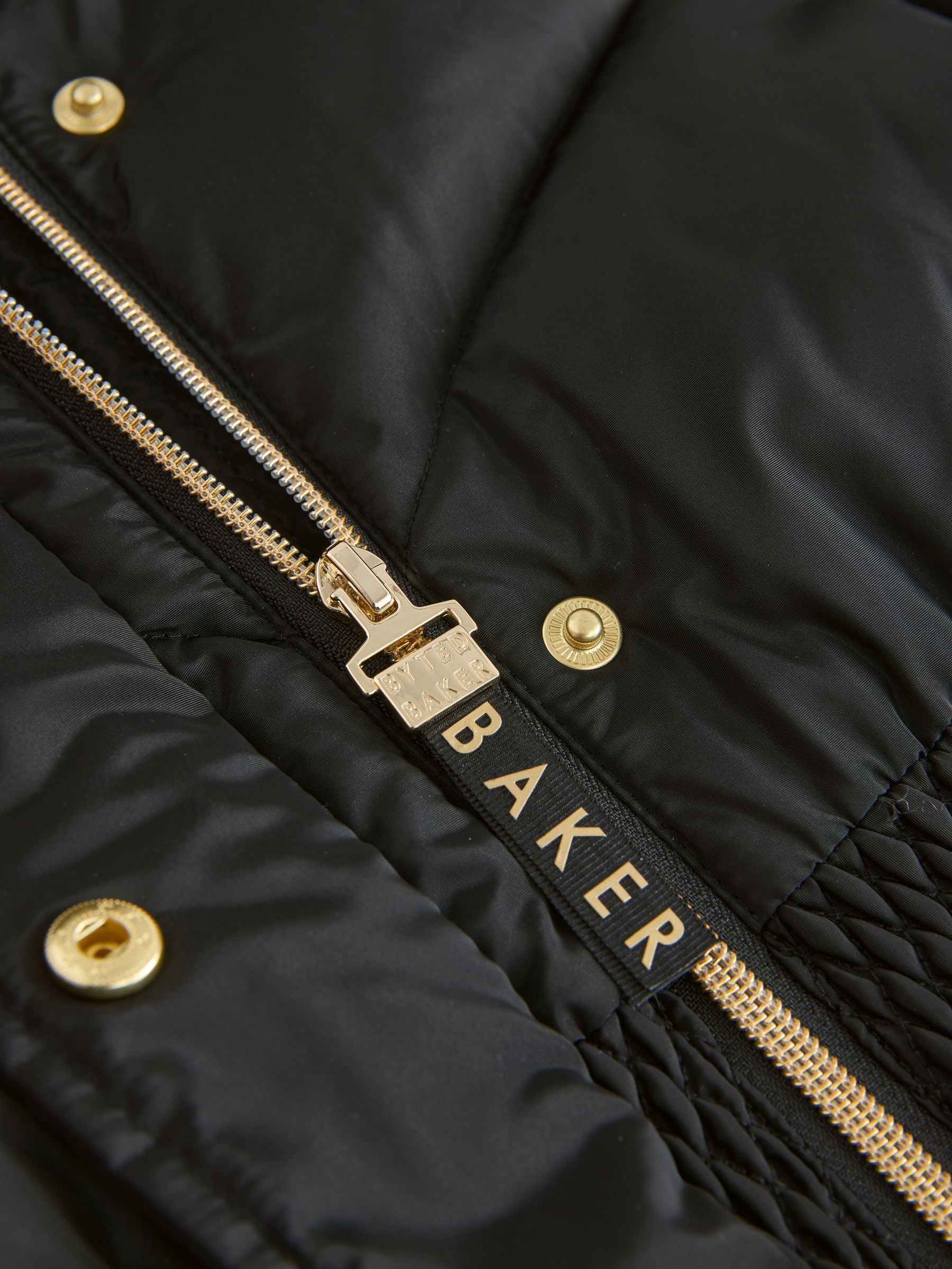 Buy Baker by Ted Baker Shower Resistant Skirted Padded Black Coat