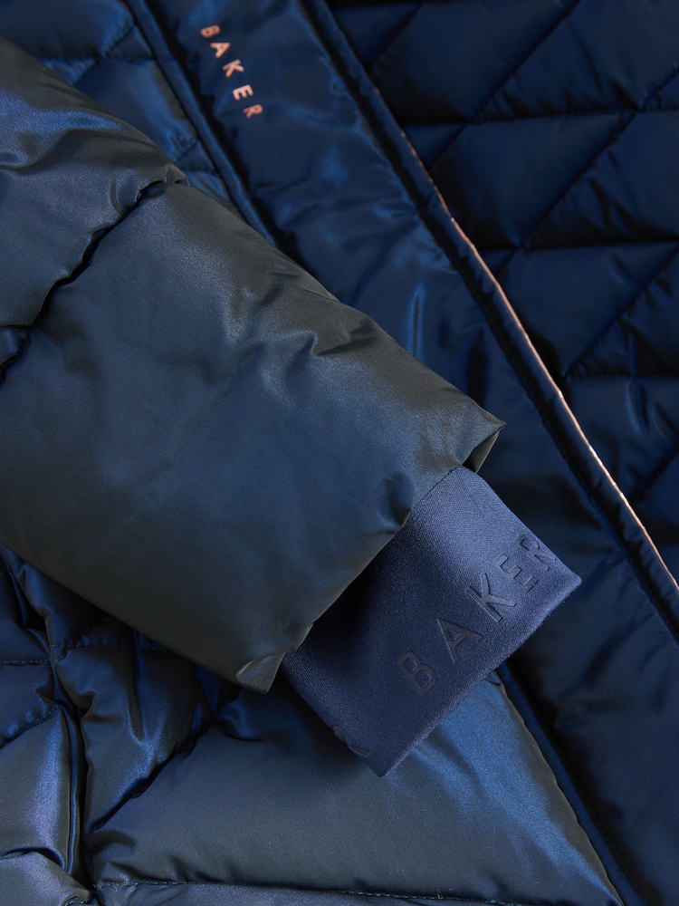 Baker by Ted Baker Shower Resistant Midweight Belted Padded Coat - Image 2 of 4 Baker by Ted Baker Shower Resistant Midweight Belted Padded Coat - Image 2 of 4