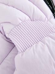 Baker by Ted Baker Shower Resistant Lilac Shirred Padded Coat - Image 17 of 17