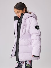 Baker by Ted Baker Shower Resistant Lilac Shirred Padded Coat - Image 5 of 17