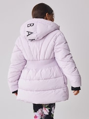 Baker by Ted Baker Shower Resistant Lilac Shirred Padded Coat - Image 6 of 17