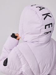 Baker by Ted Baker Shower Resistant Lilac Shirred Padded Coat - Image 9 of 17