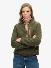 Superdry Green Outdoor Half Zip Fleece - Image 1 of 3