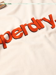 Superdry Cream Classic Core Logo Shadow T-Shirt - Image 3 of 3
