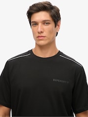 Superdry Black Tech Logo Relaxed 100% Cotton T-Shirt - Image 3 of 3