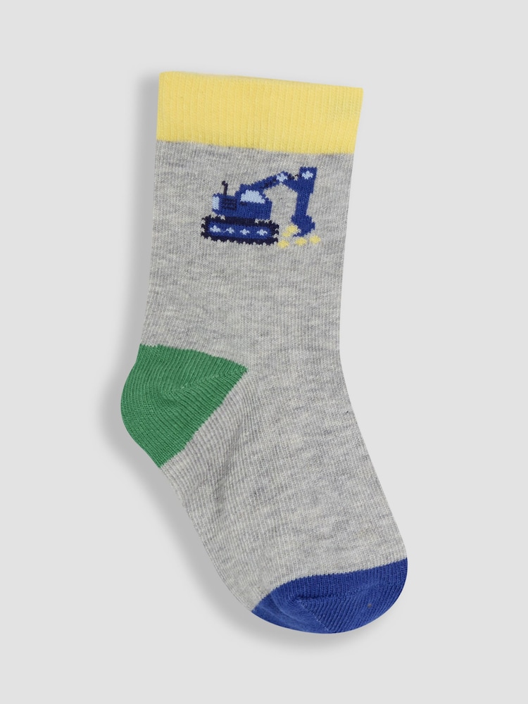 JoJo Maman Bébé Blue 3-Pack Printed Socks - Image 2 of 4