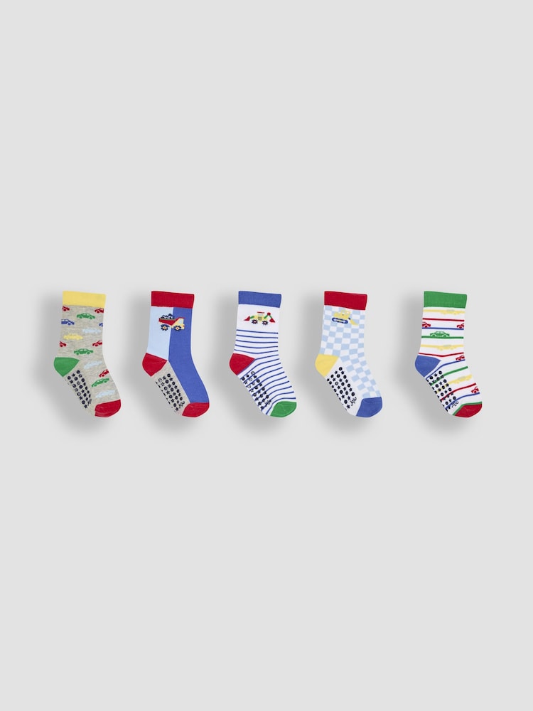 JoJo Maman Bébé Red 5-Pack Socks - Image 1 of 6