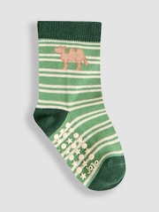 JoJo Maman Bébé Green Printed Socks 3 Pack - Image 4 of 4