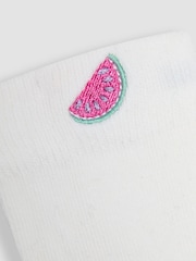 JoJo Maman Bébé Pink Printed Socks 3 Pack - Image 4 of 4