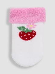 JoJo Maman Bébé Pink 2-Pack Baby Socks - Image 2 of 3