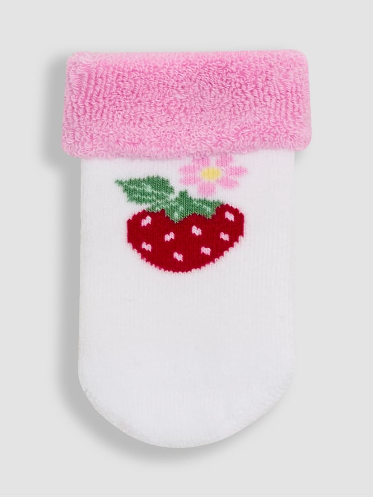 JoJo Maman Bébé Pink 2-Pack Baby Socks - Image 2 of 3