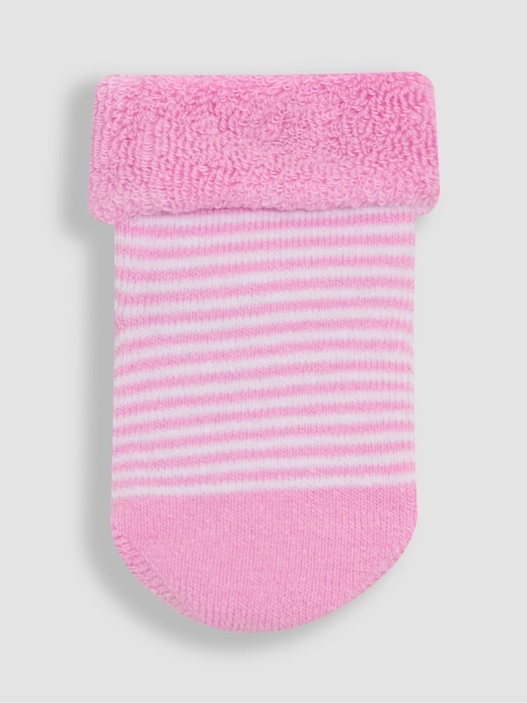 JoJo Maman Bébé Pink 2-Pack Baby Socks - Image 3 of 3