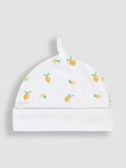 JoJo Maman Bébé 100% Organic Cotton Lemon Embroidered Baby Hat - Imagen 3 de 5
