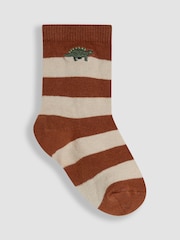 JoJo Maman Bébé Green Printed Socks 3 Pack - Image 3 of 7
