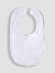 JoJo Maman Bébé Pink 100% Organic Cotton Heart Embroidered Bib - Image 2 of 3