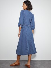 Monsoon Blue Kaia Cornelli Dress - Image 4 of 6