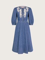 Monsoon Blue Kaia Cornelli Dress - Image 6 of 6