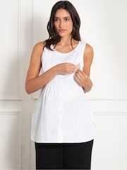 Seraphine Purple Maternity Knit Jumper with Woven Shirt - Image 5 of 5