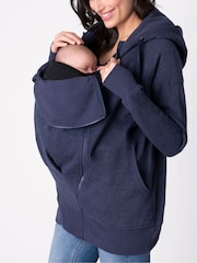 Seraphine Blue 3-in-1 Maternity 100% Cotton Hoodie - Image 2 of 7