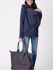 Seraphine Blue 3-in-1 Maternity 100% Cotton Hoodie - Image 3 of 7