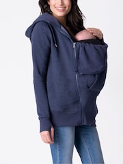 Seraphine Blue 3-in-1 Maternity 100% Cotton Hoodie - Image 6 of 7