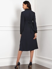Seraphine Blue Maternity Pleated Shirt Dress - Image 3 of 5