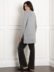 Seraphine Grey Maternity Crew Neck Knit Jumper - Image 2 of 4