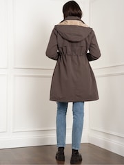 Seraphine 3-in-1 Premium Maternity Brown Parka - Image 4 of 8