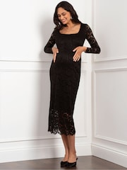 Seraphine Maternity Black Lace Bodycon - Image 2 of 6