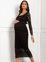 Seraphine Maternity Black Lace Bodycon - Image 4 of 6