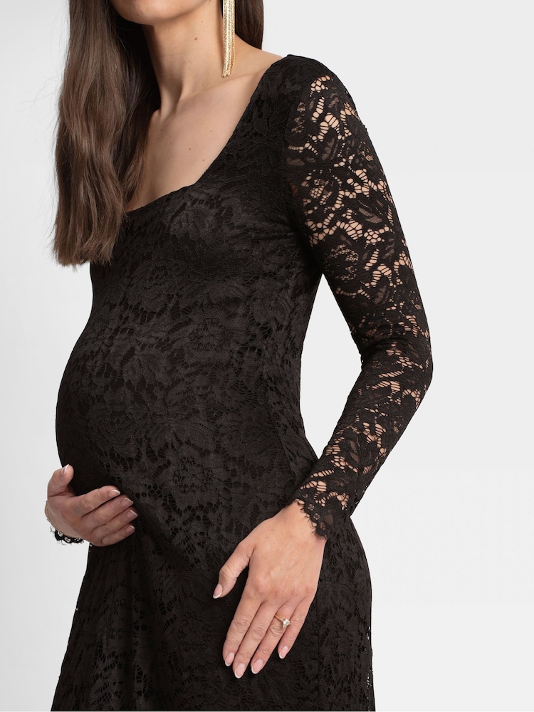 Seraphine Черный кружевной бодикон для беременных - Image 5 of 5