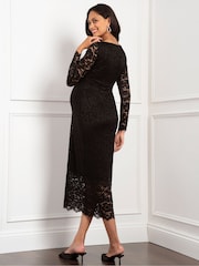 Seraphine Maternity Black Lace Bodycon - Image 6 of 6