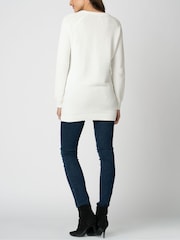 Seraphine Cream Ripple Stitch Nursing 100% Cotton Jumper - Image 3 of 5