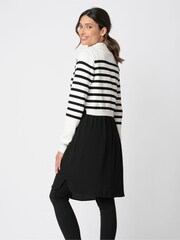 Seraphine Cream Maternity Rollneck 100% Cotton Jumper - Image 3 of 5
