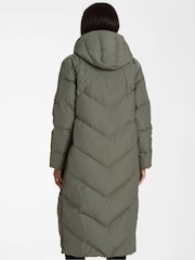 Seraphine Green Long Chevron Maternity Coat - Image 4 of 5