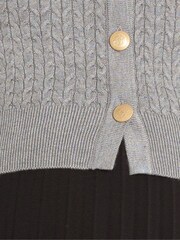 Seraphine Grey Maternity Knit Cardigan with Pleat Skirt - Image 7 of 7
