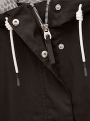 Joules Waterproof Black Raincoat with Hood - Image 3 of 5