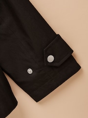 Joules Waterproof Black Raincoat with Hood - Image 5 of 5