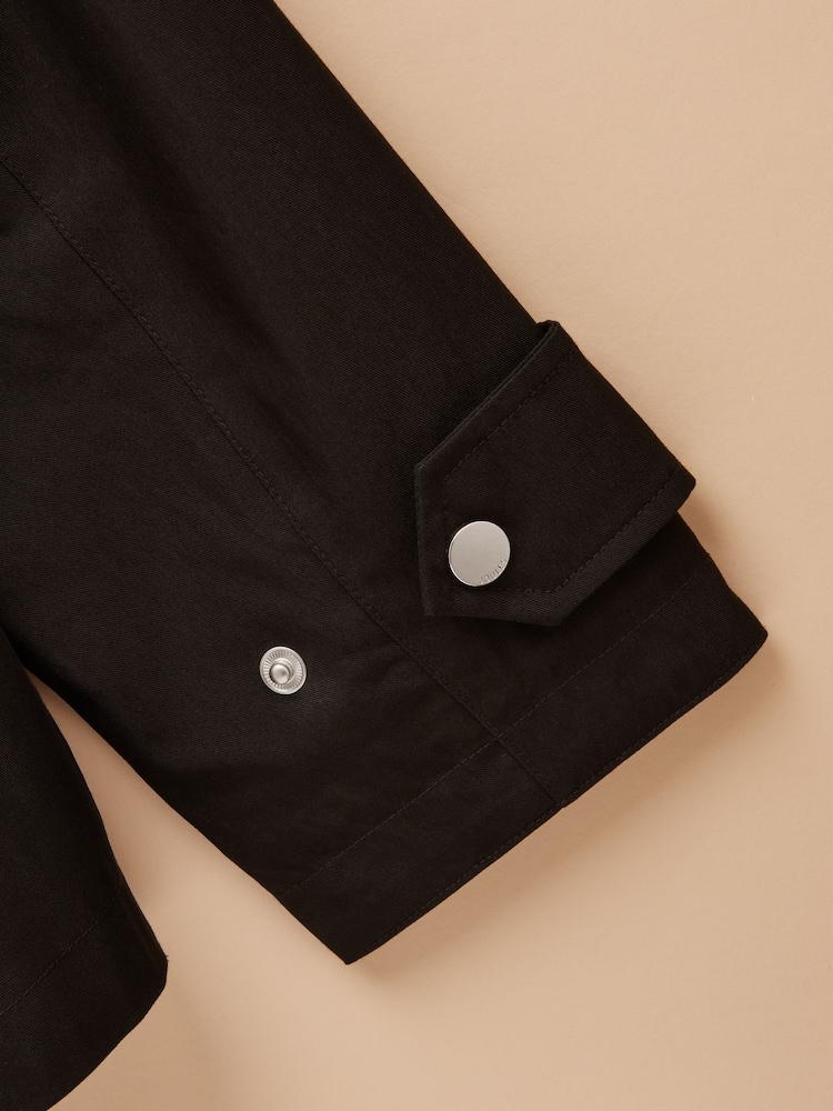 Joules Waterproof Black Raincoat with Hood - Image 5 of 5