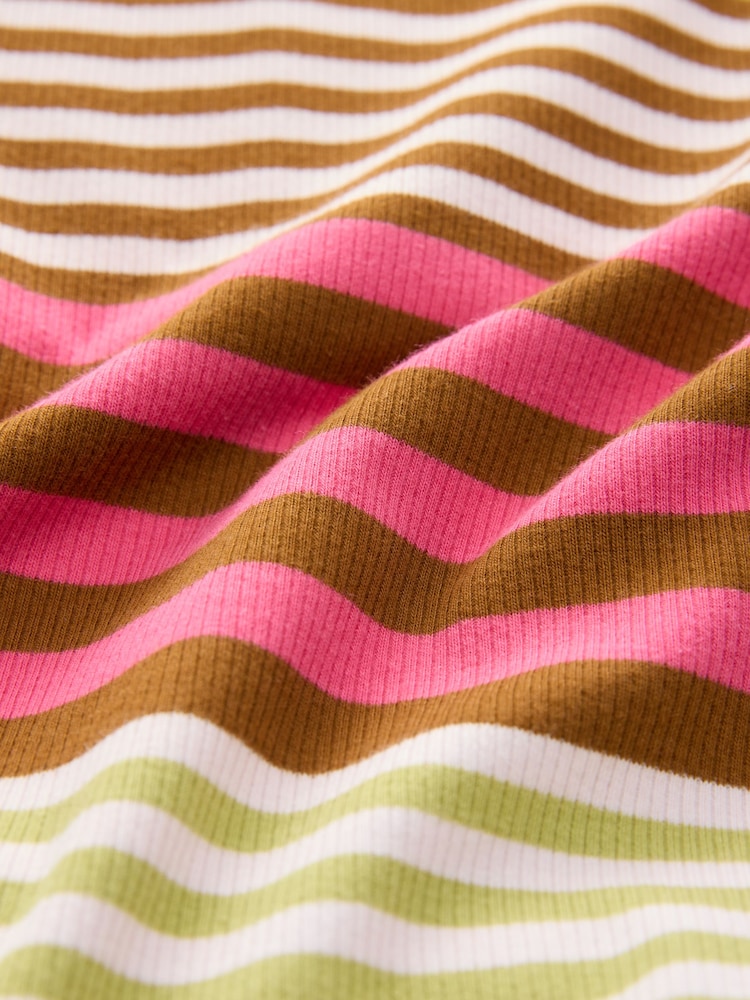 Multicoloured Stripe Ribbed Racer Back Sleeveless Maxi Length Dress - Image 3 of 3