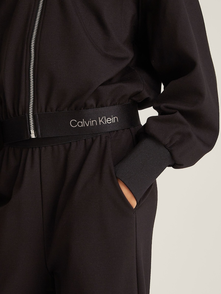 Calvin Klein Black Zip Hoodie And Trousers Set - Image 3 of 5