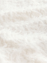 Cream Textured Fringe Short Sleeve Crew Neck Top - Image 2 of 3