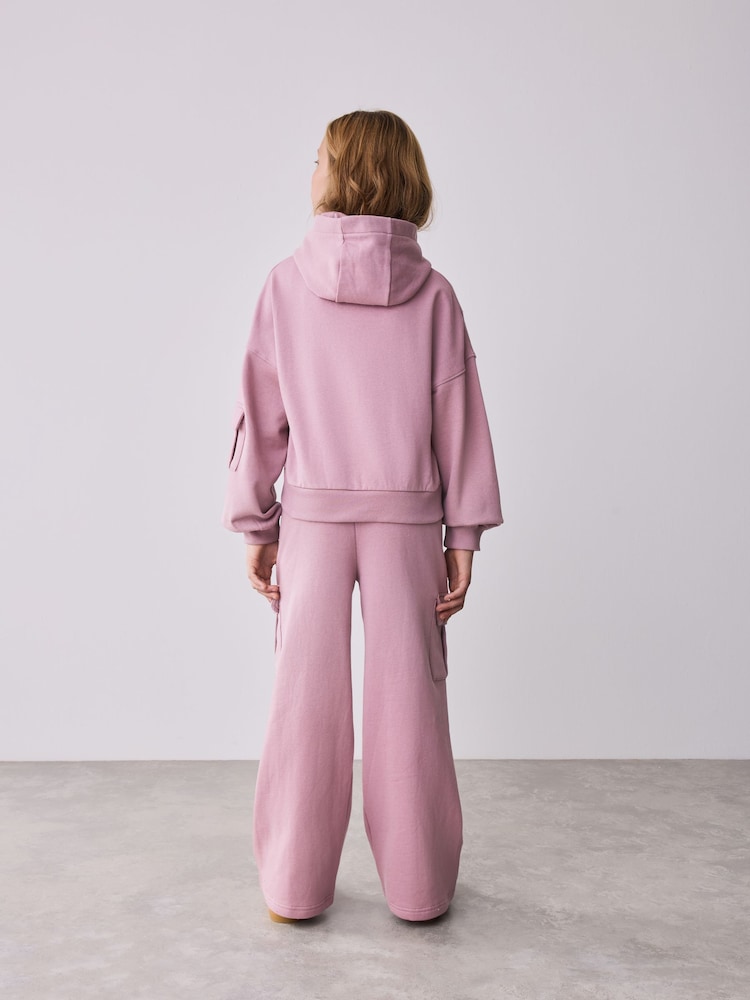 Baker by Ted Baker Purple 2 Piece Hoodie and Cargo Wide Leg Joggers Set - Image 2 of 13 Baker by Ted Baker Purple 2 Piece Hoodie and Cargo Wide Leg Joggers Set - Image 2 of 13