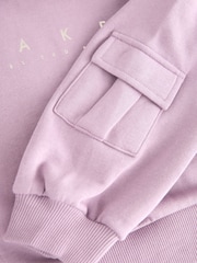Baker by Ted Baker Purple 2 Piece Hoodie and Cargo Wide Leg Joggers Set - Slika 4 iz 7