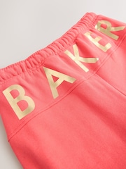Baker by Ted Baker Coral Pink Back Print Sweat Top and Wide Leg Joggers Set 2 Piece - Image 5 of 8