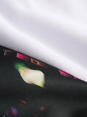 Baker by Ted Baker Purple Bow Sweat Top and Printed Scuba Skirt Set 2 Piece - Image 8 of 10